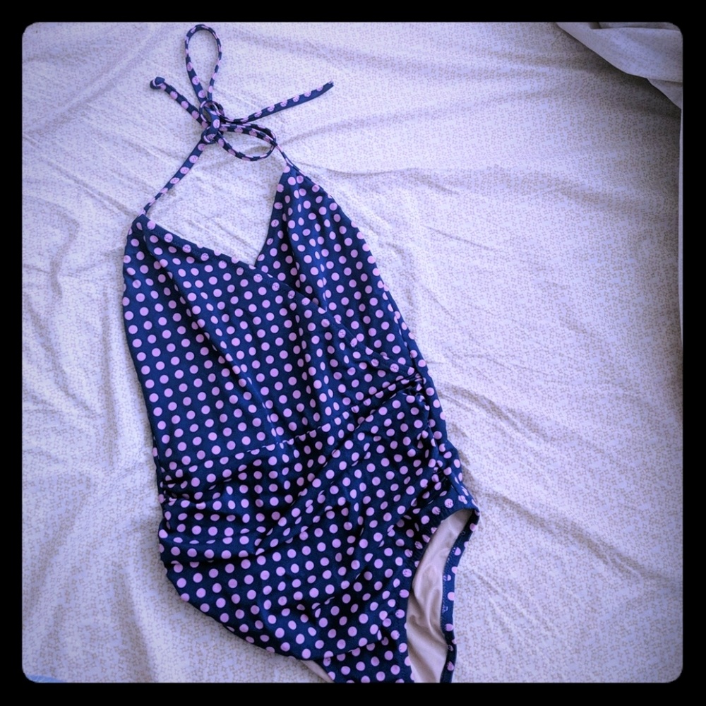 J Crew polka dot one piece swimsuit